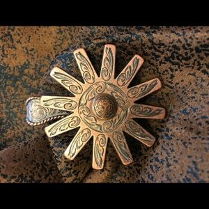 Copper Spur Rowel Pendant